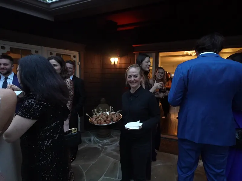 Passed appetizers served to guests during cocktail hour at a Hayward home